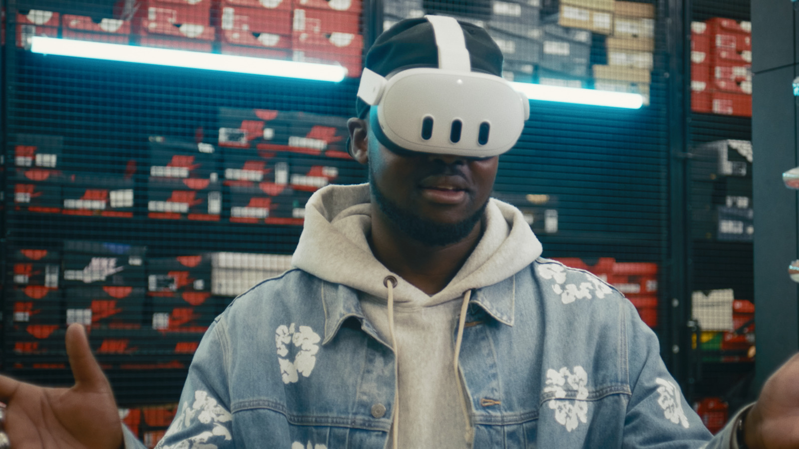 Meta × London Sneaker Club, commercial directed by Basma Khalifa. Colour grade by Anibal Castaño, Grade by Humans (still 16)