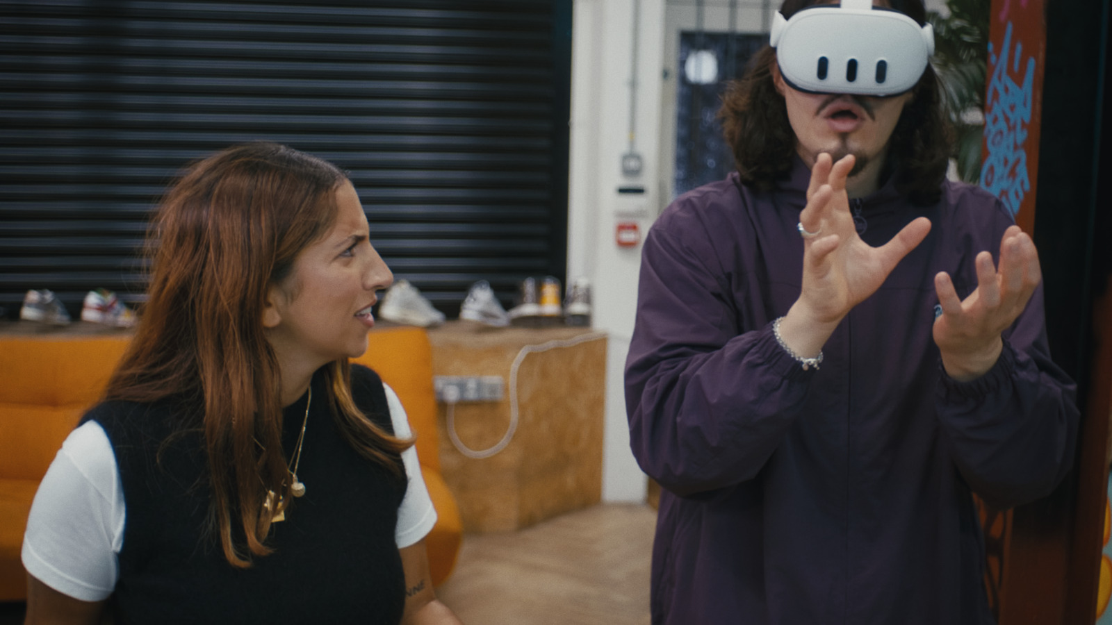 Meta × London Sneaker Club, commercial directed by Basma Khalifa. Colour grade by Anibal Castaño, Grade by Humans (still 19)