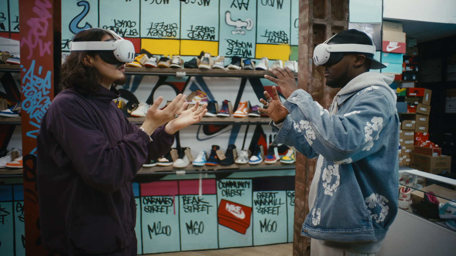 Meta × London Sneaker Club, commercial directed by Basma Khalifa. Colour grade by Anibal Castaño, Grade by Humans (still 20)