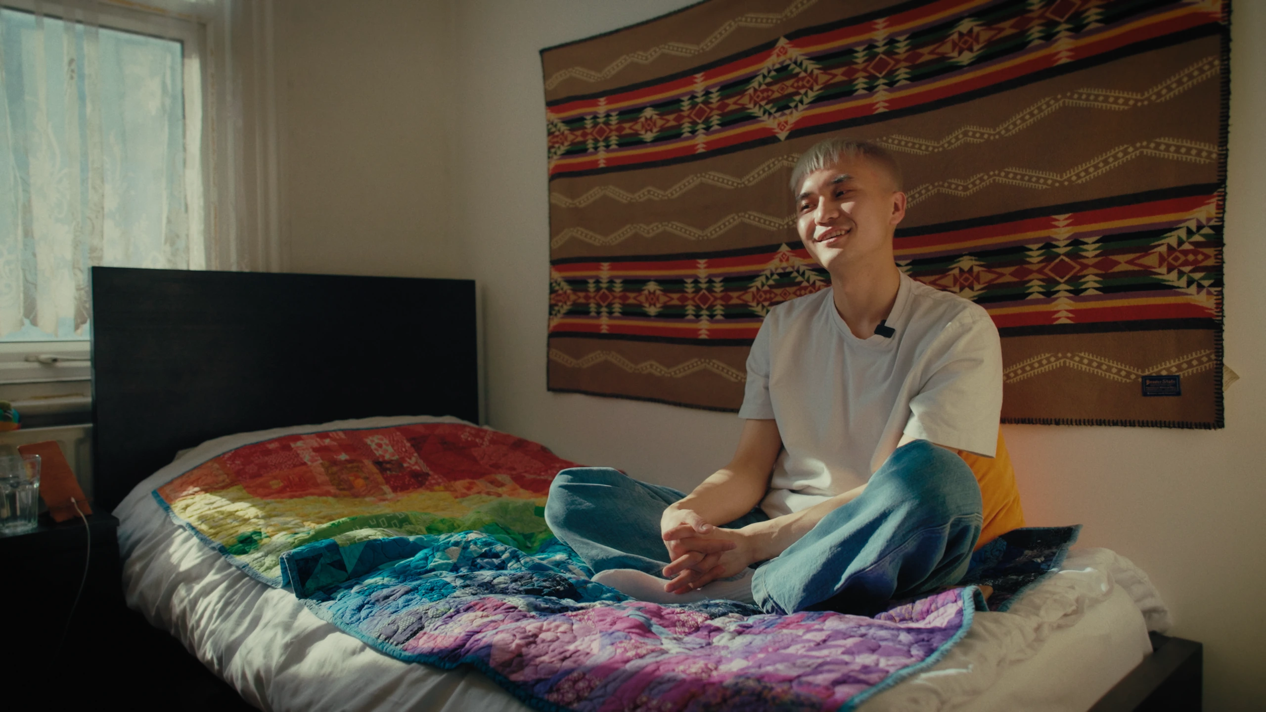 Nurbolot for Pink Noise and Rainbow Migration. Cinematography by Anibal Castaño, still 10